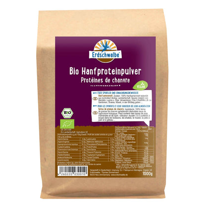 - Bio Hanf Proteinpulver - veganes Protein - 1kg von Erdschwalbe