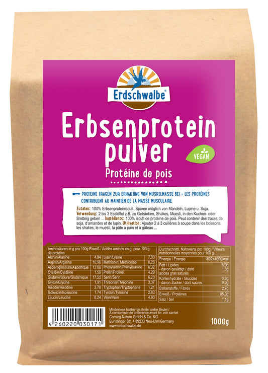 - Erbsenprotein - veganes Protein - 1kg - konventionell von Erdschwalbe