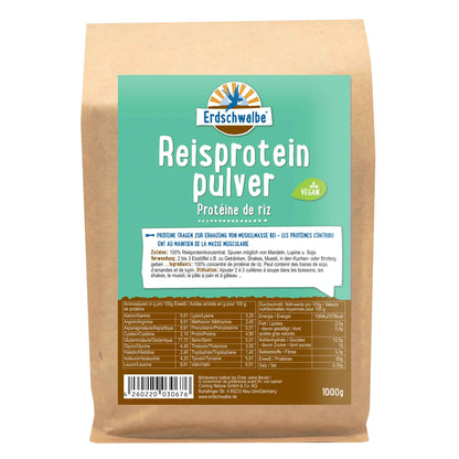 - Reis Proteinpulver - veganes Protein - 1kg - konventionell von Erdschwalbe