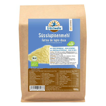 - Organic sweet lupin flour - vegan protein - 1kg from Erdschwalbe