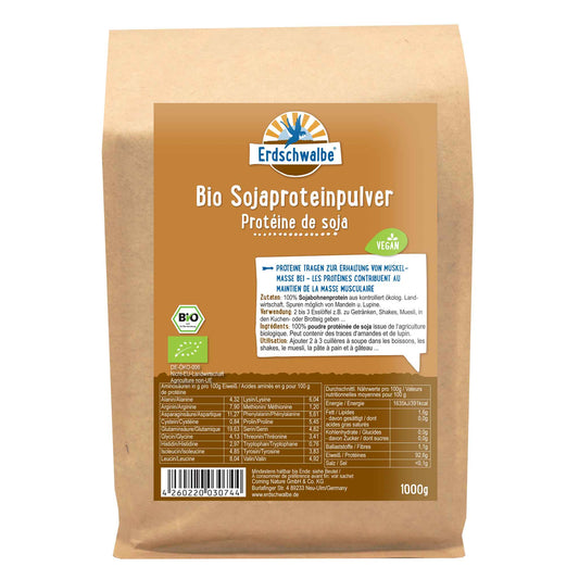 - Bio Soja Proteinpulver - veganes Protein - 1kg von Erdschwalbe