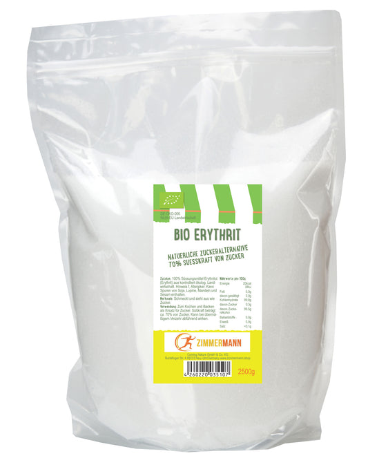 Bio Erythrit 2500g - natürliche Zuckeralternative von Zimmermann