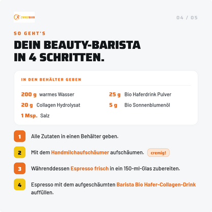 WakeUp Barista Bundle BEAUTY - 1xBio Haferdrink 1kg, 1xCollagenhydrolysat 1kg- von Zimmermann