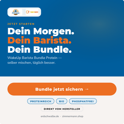WakeUp Barista Bundle PROTEIN - vegan, 1xBio Haferdrink 1kg, 1xBio Erbsenprotein 1kg- von Erdschwalbe und Zimmermann
